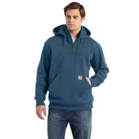 Sweat à capuche Paxton pour homme, épais et déperlant, avec fermeture éclair 1/4 - Sweats à capuche carhartt Rain Defender
