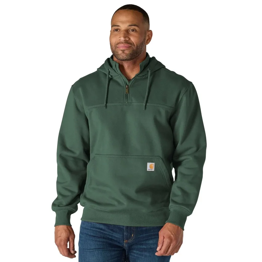 Sweat à capuche Paxton pour homme, épais et déperlant, avec fermeture éclair 1/4 - Sweats à capuche carhartt Rain Defender
