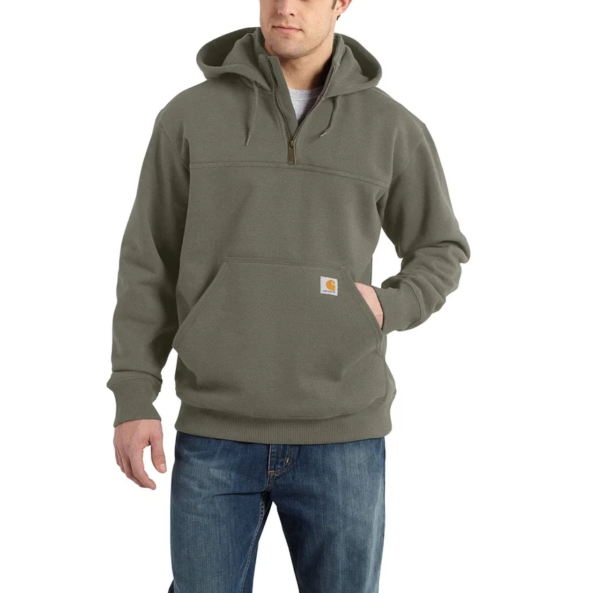 Sweat à capuche Paxton pour homme, épais et déperlant, avec fermeture éclair 1/4 - Sweats à capuche carhartt Rain Defender