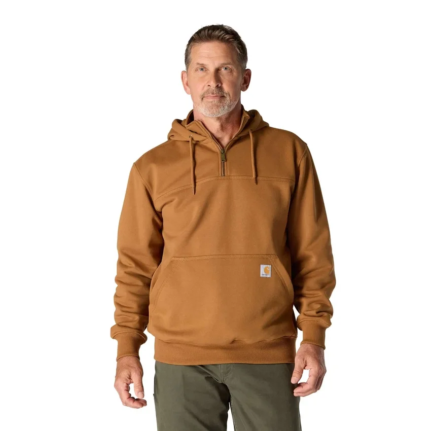 Sweat à capuche Paxton pour homme, épais et déperlant, avec fermeture éclair 1/4 - Sweats à capuche carhartt Rain Defender