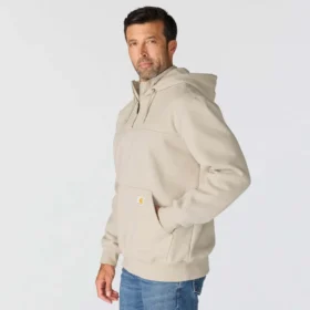 Sweat à capuche Paxton pour homme, épais et déperlant, avec fermeture éclair 1/4 – Sweats à capuche carhartt Rain Defender
