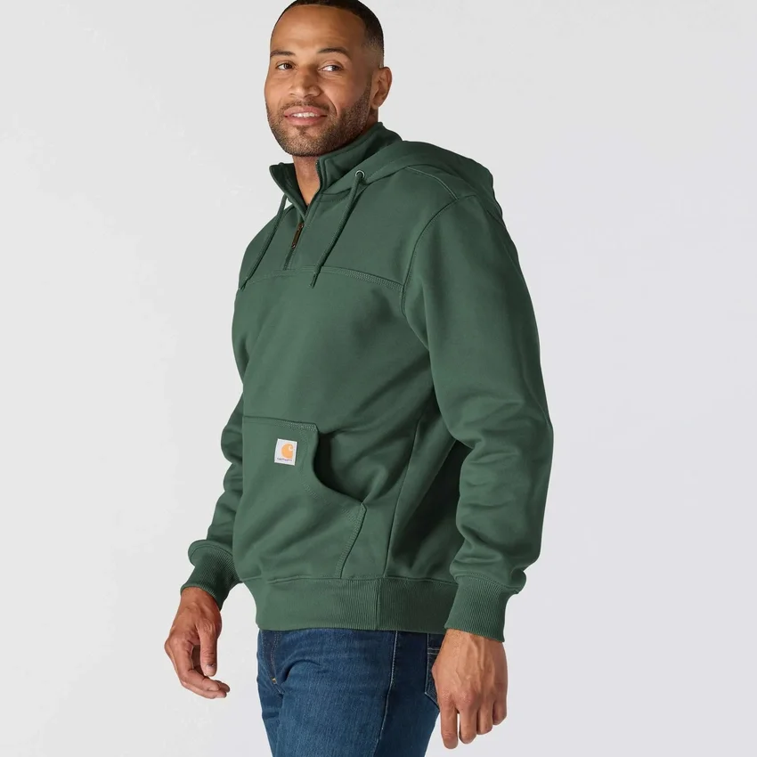 Sweat à capuche Paxton pour homme, épais et déperlant, avec fermeture éclair 1/4 - Sweats à capuche carhartt Rain Defender