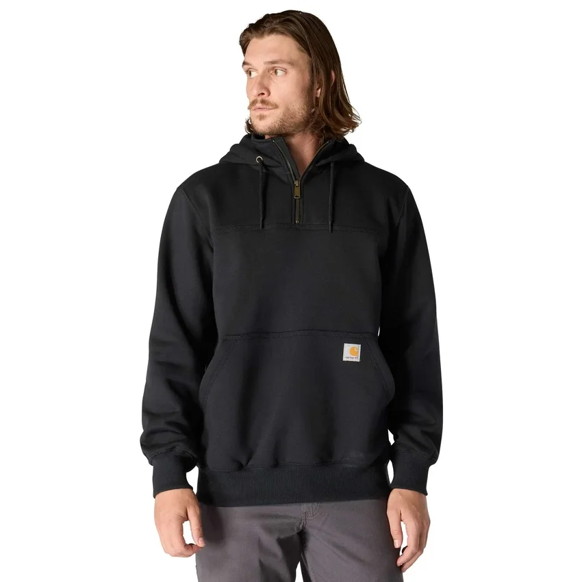Sweat à capuche Paxton pour homme, épais et déperlant, avec fermeture éclair 1/4 - Sweats à capuche carhartt Rain Defender