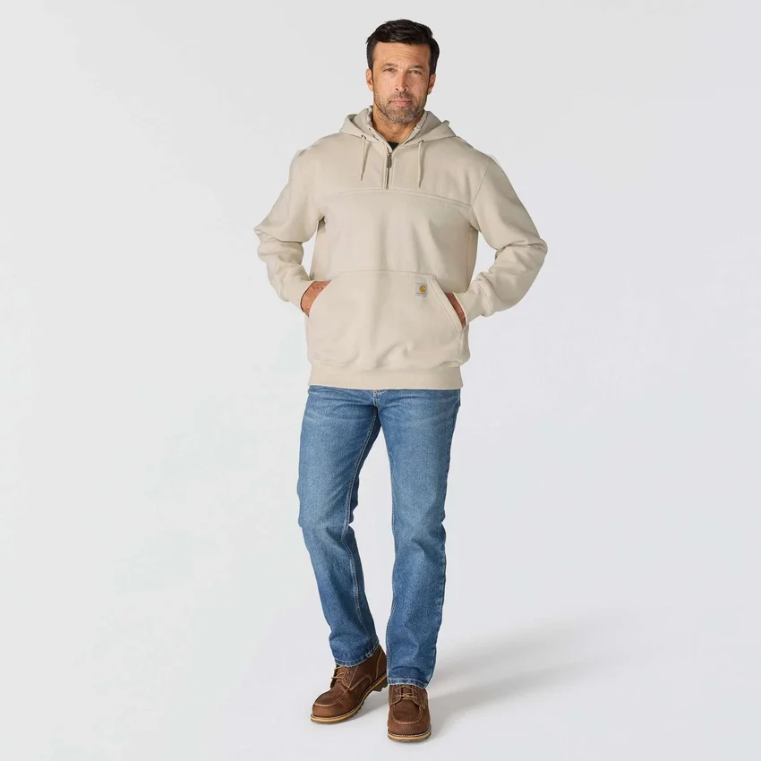 Sweat à capuche Paxton pour homme, épais et déperlant, avec fermeture éclair 1/4 - Sweats à capuche carhartt Rain Defender