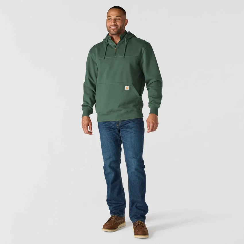 Sweat à capuche Paxton pour homme, épais et déperlant, avec fermeture éclair 1/4 - Sweats à capuche carhartt Rain Defender