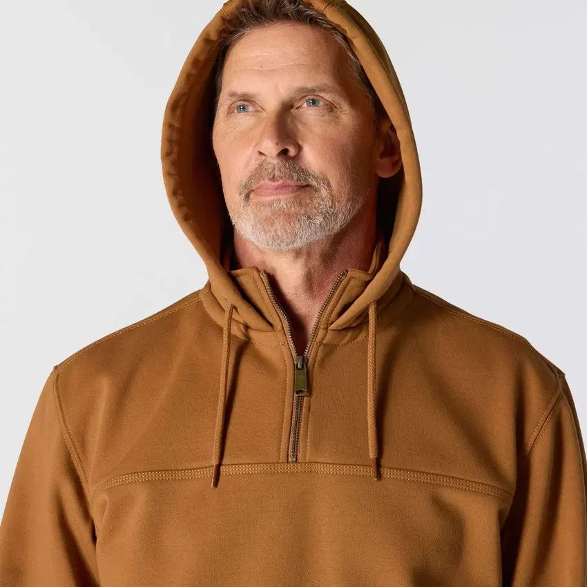 Sweat à capuche Paxton pour homme, épais et déperlant, avec fermeture éclair 1/4 - Sweats à capuche carhartt Rain Defender