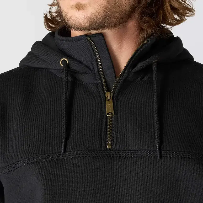 Sweat à capuche Paxton pour homme, épais et déperlant, avec fermeture éclair 1/4 - Sweats à capuche carhartt Rain Defender