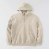 Sweat à capuche Paxton pour homme, épais et déperlant, avec fermeture éclair 1/4 - Sweats à capuche carhartt Rain Defender
