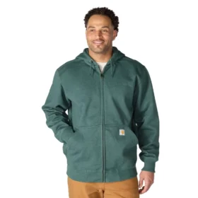 Sweat à capuche zippé intégral épais et déperlant Paxton pour homme - Sweats à capuche carhartt Rain Defender