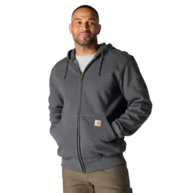 Sweat à capuche zippé intégral épais et déperlant Paxton pour homme - Sweats à capuche carhartt Rain Defender