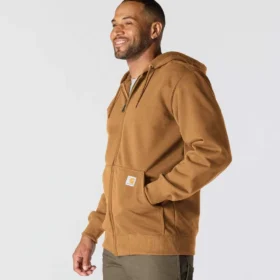 Sweat à capuche zippé intégral épais et déperlant Paxton pour homme – Sweats à capuche carhartt Rain Defender