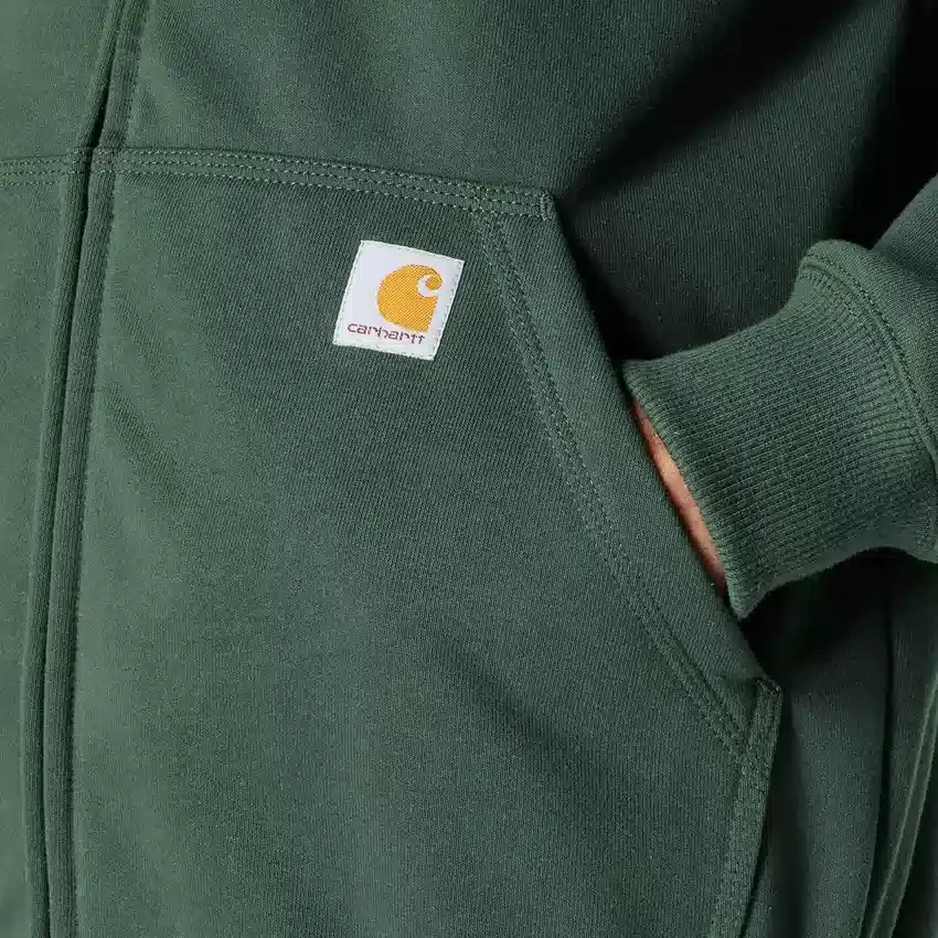 Sweat à capuche zippé intégral épais et déperlant Paxton pour homme - Sweats à capuche carhartt Rain Defender
