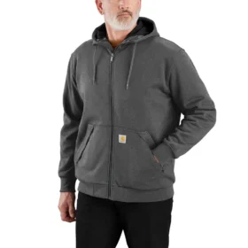 Sweat à capuche zippé intégral pour homme Paxton, hydrofuge et doublé thermique - Sweats à capuche carhartt Rain Defender