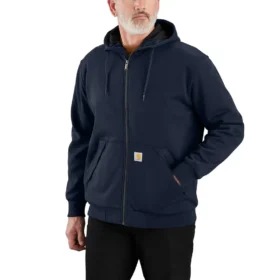 Sweat à capuche zippé intégral pour homme Paxton, hydrofuge et doublé thermique - Sweats à capuche carhartt Rain Defender