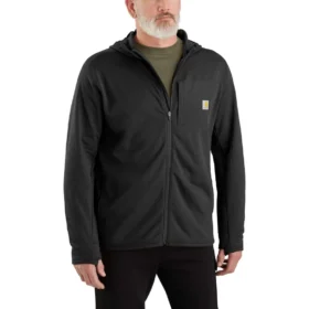 Sweat à capuche zippé pour homme Force, doublé polaire et évacuant l'humidité