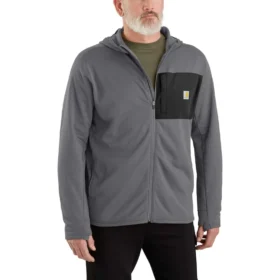 Sweat à capuche zippé pour homme Force, doublé polaire et évacuant l'humidité