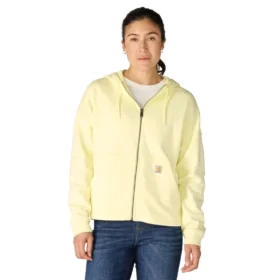 Sweat-shirt à capuche et fermeture éclair intégrale en Tencel™ léger pour femme