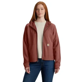 Sweat-shirt à capuche et fermeture éclair intégrale en Tencel™ léger pour femme