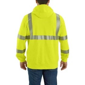 Sweat-shirt à capuche et fermeture éclair intégrale « Force » haute visibilité Classe 3 pour homme