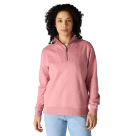 Sweat-shirt léger en Tencel à demi-zip pour femme