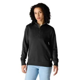 Sweat-shirt léger en Tencel à demi-zip pour femme
