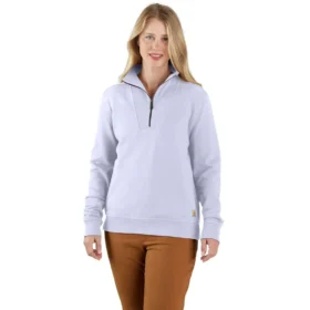 Sweat-shirt léger en Tencel à demi-zip pour femme