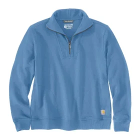 Sweat-shirt léger en Tencel à demi-zip pour femme