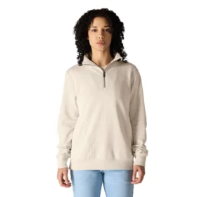 Sweat-shirt léger en Tencel à demi-zip pour femme