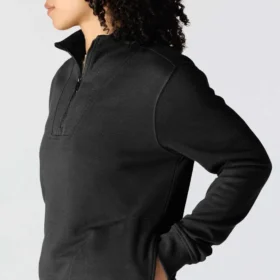 Sweat-shirt léger en Tencel à demi-zip pour femme