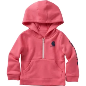 Sweat-shirt à manchons longs et demi-zip pour fille (bébé/tout-petit)