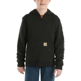 Sweat-shirt à manchons longs et fermeture éclair intégrale avec logo pour garçon (Enfant/Jeune)