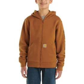 Sweat-shirt à manchons longs et fermeture éclair intégrale avec logo pour garçon (Enfant/Jeune)