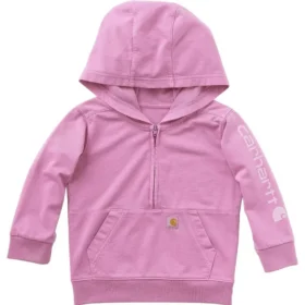 Sweat-shirt à manchons longs pour enfants, teint en pièce et à demi-zip, modèle « Re-Engineered » (bébés/tout-petits)