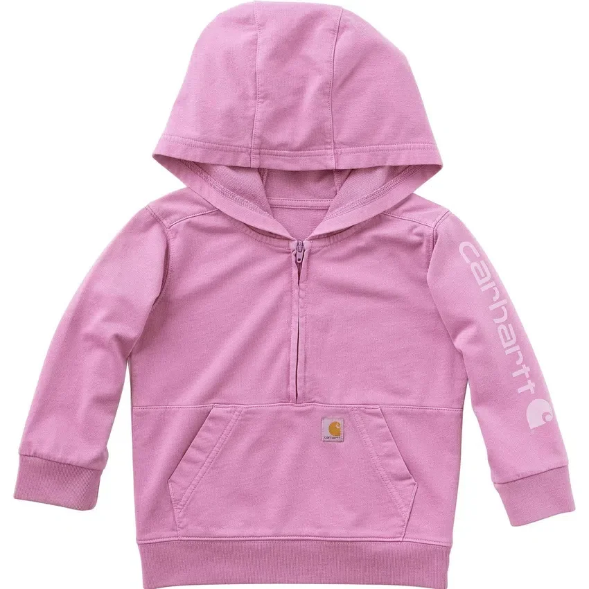 Sweat-shirt à manchons longs pour enfants, teint en pièce et à demi-zip, modèle « Re-Engineered » (bébés/tout-petits)
