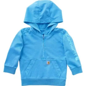 Sweat-shirt à manchons longs pour enfants, teint en pièce et à demi-zip, modèle « Re-Engineered » (bébés/tout-petits)