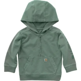 Sweat-shirt à manchons longs pour enfants, teint en pièce et à demi-zip, modèle « Re-Engineered » (bébés/tout-petits)