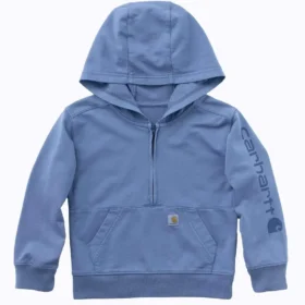 Sweat-shirt à manchons longs pour enfants, teint en pièce et à demi-zip, modèle « Re-Engineered » (bébés/tout-petits)