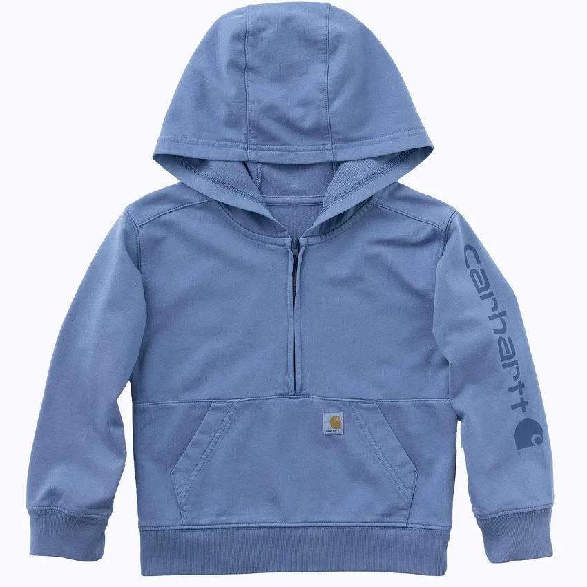 Sweat-shirt à manchons longs pour enfants, teint en pièce et à demi-zip, modèle « Re-Engineered » (bébés/tout-petits)