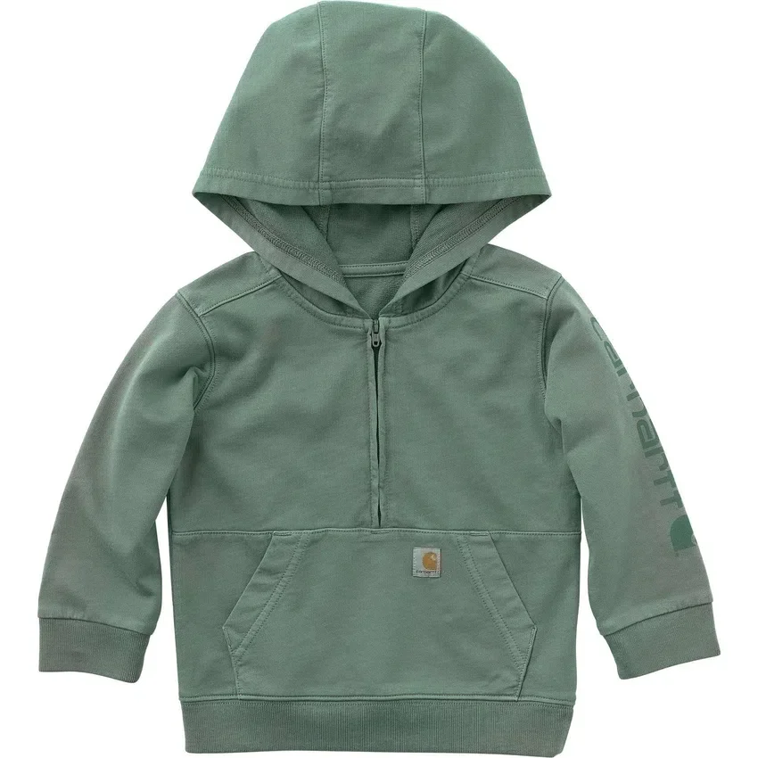 Sweat-shirt à manchons longs pour enfants, teint en pièce et à demi-zip, modèle « Re-Engineered » (bébés/tout-petits)