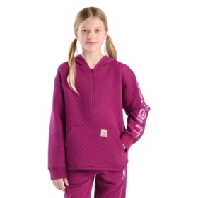 Sweat-shirt matelassé à manchettes longues et demi-zip pour filles (Enfants/Jeunes)