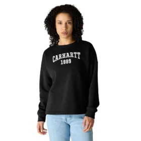 Sweats col rond carhartt 1889 pour femme, coupe ample, épaisseur moyenne et imprimé graphique