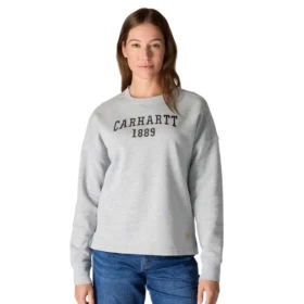 Sweats col rond carhartt 1889 pour femme, coupe ample, épaisseur moyenne et imprimé graphique