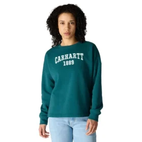Sweats col rond carhartt 1889 pour femme, coupe ample, épaisseur moyenne et imprimé graphique