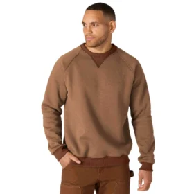 Sweats col rond en polaire épaisse pour homme de la série Crafted