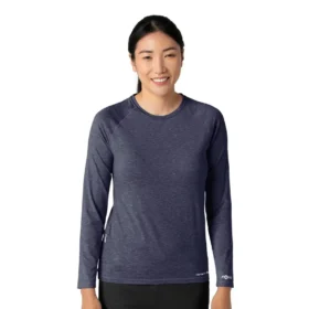T-shirt de performance à manches longues chiné Force Sub-Scrubs pour femme