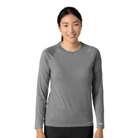 T-shirt de performance à manches longues chiné Force Sub-Scrubs pour femme