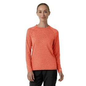 T-shirt de performance à manches longues chiné Force Sub-Scrubs pour femme