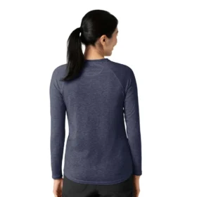 T-shirt de performance à manches longues chiné Force Sub-Scrubs pour femme