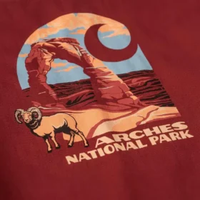 T-shirt graphique à manches longues épais pour homme « Arches National Park »