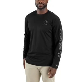 T-shirt léger à manchettes longues pour homme Force Sun Defender UPF 50+ évacuant l’humidité – Chemises de protection solaire